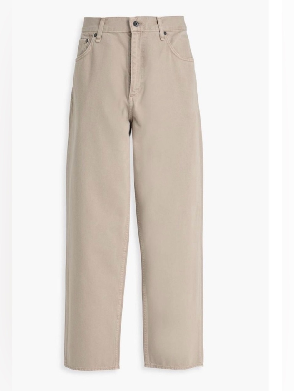 Straight Leg Women's Jeans in Light Taupe